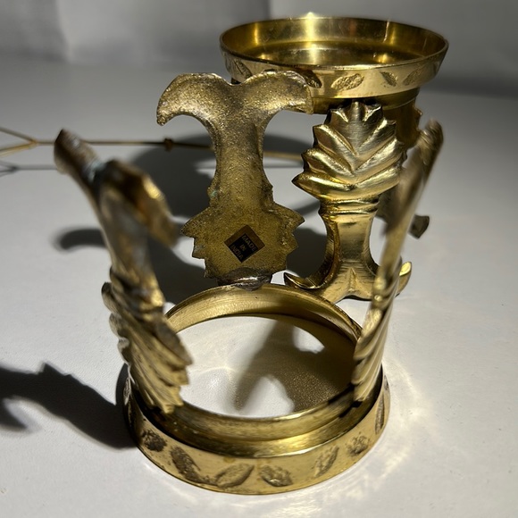 Vintage Brass Gazing Ball Stands, Set of 2 Made in India - Picture 7 of 10